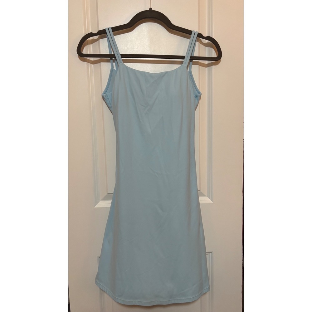Unbranded Athletic Dress Womens S Light Blue Twist Back Cutout Tennis Mini Camo